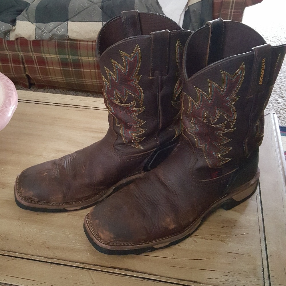 Men's Tony Lama Tan Western Goat boots waterproof